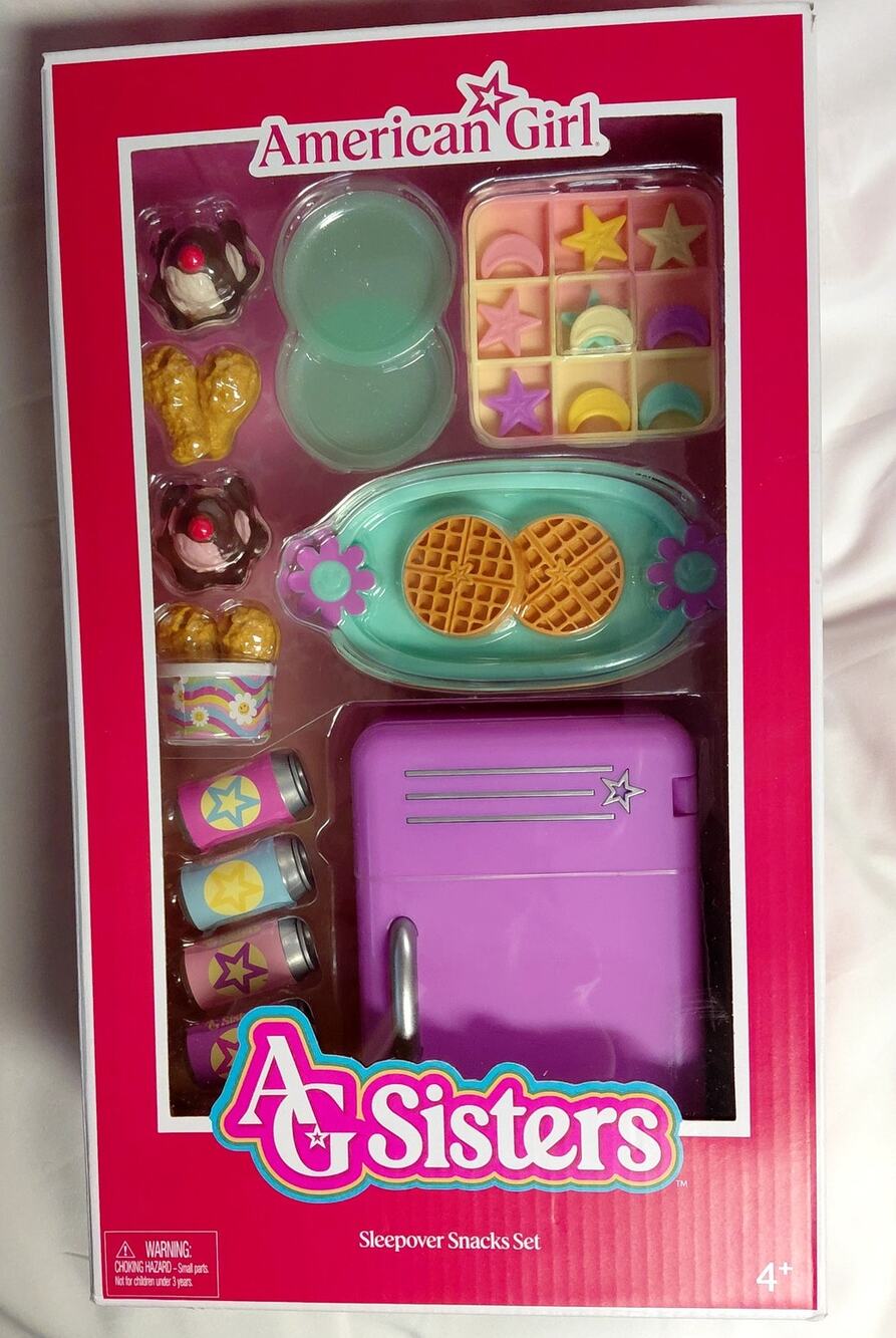 American Girl, AG Sisters Sleepover Snacks Set, 14.5" Doll , Playset 17 pcs NWT